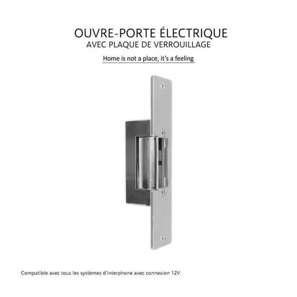 Elektrisk døråbner med tastatur - ELRO DL6000P - 12V - Rustfrit stål - Grå