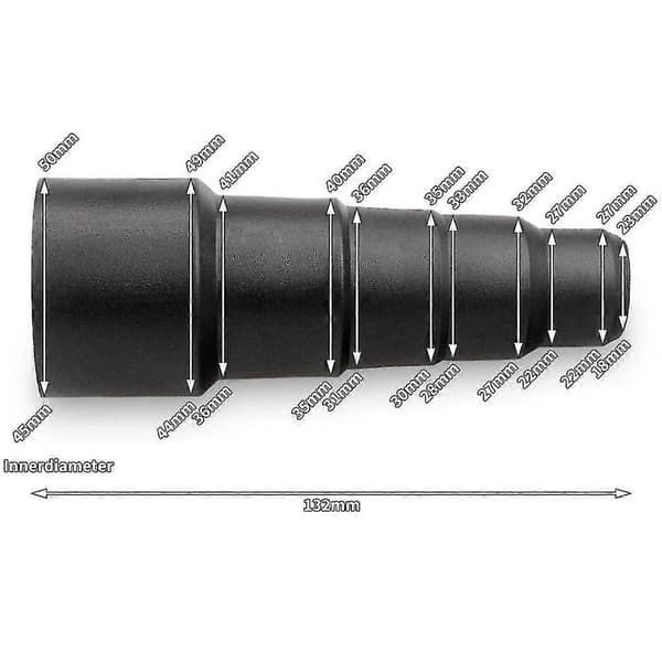 3x Universal Vacuum Cleaner Hose Accessory Adapter Connection Five-Layer Adapter from 18-50 mm