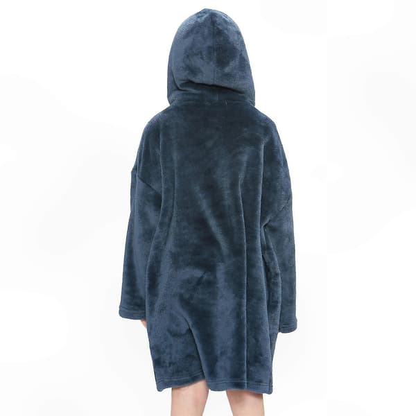 Blød fleece-hættetrøje til børn Unisex Varm Oversized Snuggle Cover Navy One Size Navy One Size