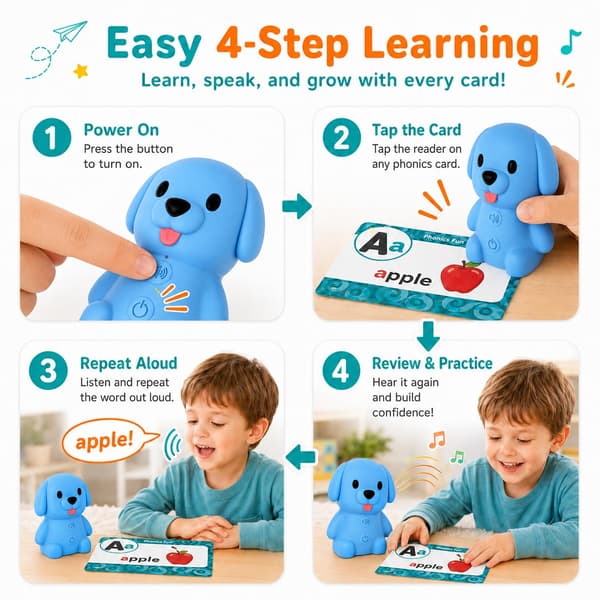 Interactive Reading Dinosaur, Dino Reading Pen with 73 Talking Flashcards, Talking Learning Toy for Preschool, Kindergarten, Homeschooling, Phonics 1pc 1pc