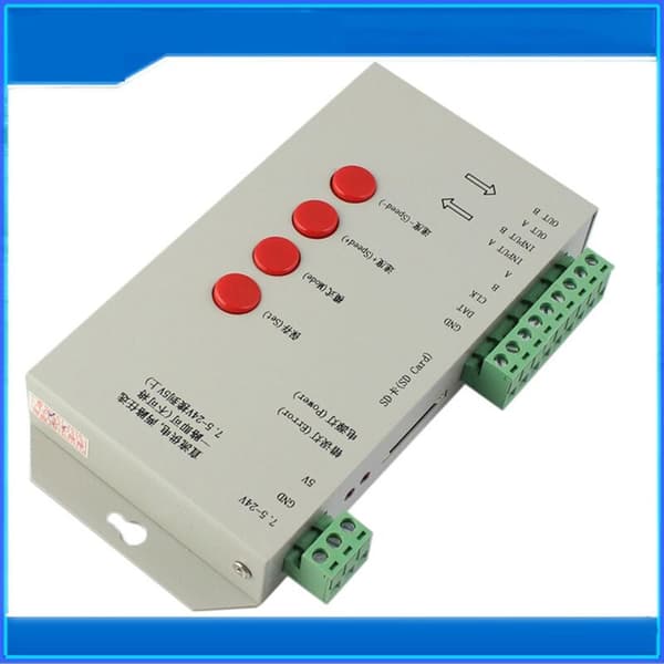 T1000S DMX 512 RGB LED-strip Pixel-controller SD-kort WS2812B WS2811 6803 SK6812