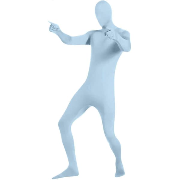 Second Skin-dragt, Helkropsdragt Udklædning, Komiske Kostumer Lyseblå S Light Blue S
