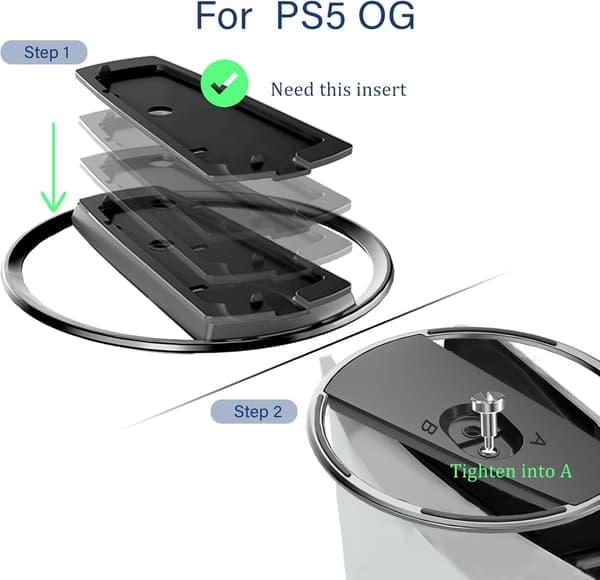 Universelt vertikalt stativ til PS5/PS5 Slim/PS5 Pro, skridsikker base, pladsbesparende, væltesikring, ridsebeskyttelse