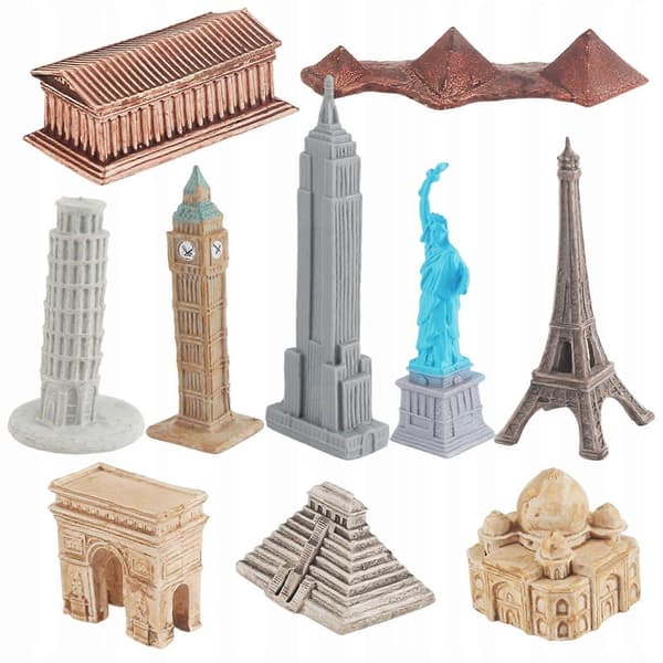 10 historiske bygninger i miniatyr