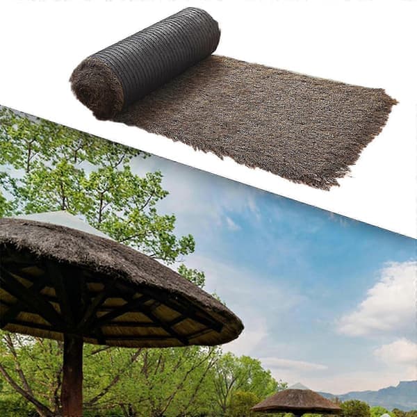 Waterproof Synthetic Thatch Panels for Palapa Huts, Beach Bars - Decorative, Weather-Resistant, Low Maintenance