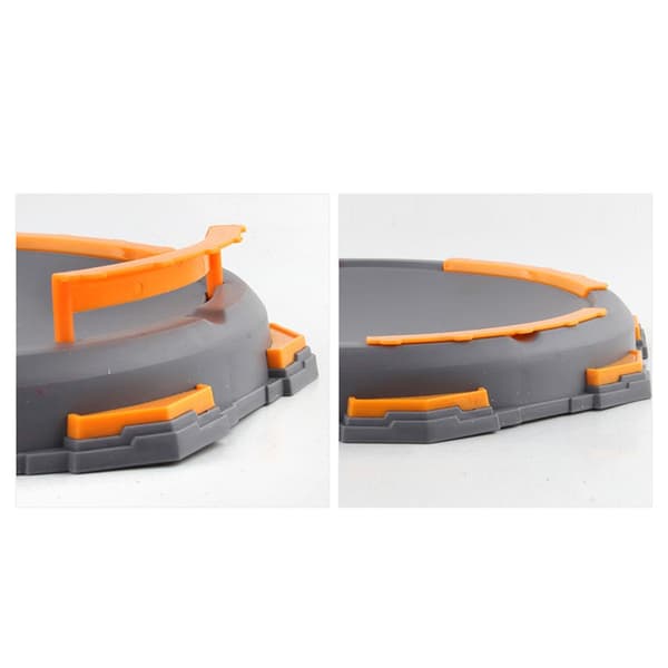 Burst Gyro Disk – ABS, Tops Stadium, kampspilsæt | Perfekt til fleksibel Bey-duel, Top Fighting-brug Rund Grå Round Gray