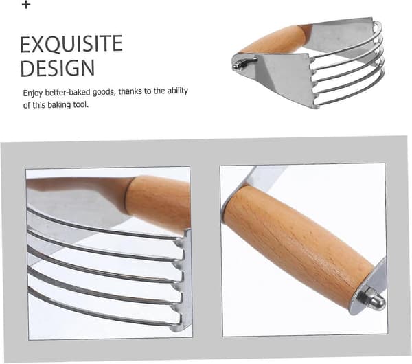 Deigkutter og deigskrape i rustfritt stål med ergonomisk grep for baking av brød, pizza og kaker