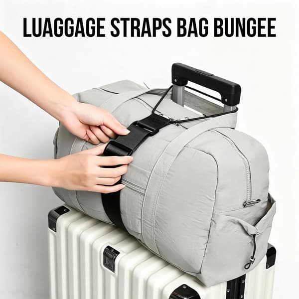 2 st justerbara bagageremmar för resväskor, säkert resebälte 2 st svart 2Pcs Black