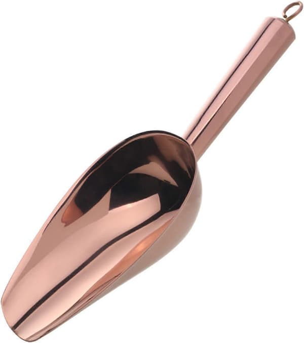 Stainless Steel Ice Scoop with Ergonomic Handle and Hook for Kitchen Bar and Versatile Use