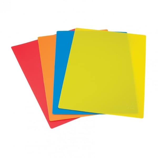 Skærebræt 4-pak 32x25cm Fleksible multifärg multicolor