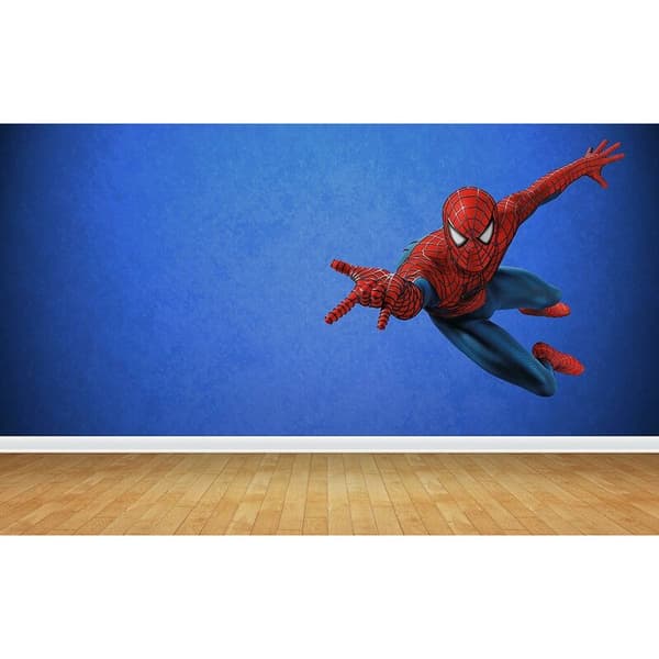 Gigantiske store Spiderman veggdekaler for barn gutter soverom veggmaleri dekorasjon.