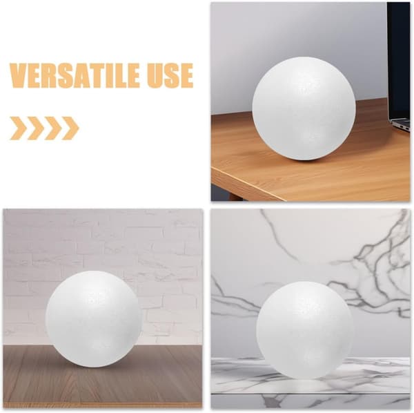 Stor hvit skumball 25 cm glatt polystyrenkule for DIY-kunst og håndverk