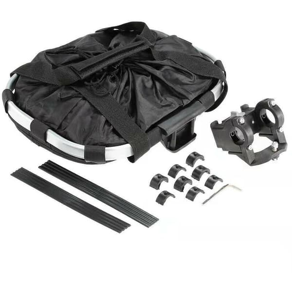 Sammenklappelig cykelkurv i aluminium - sort, 342825 cm, 1 stk