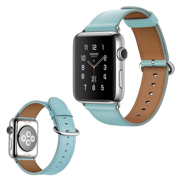 Apple Watch Series 5 44mm elegant ekte klokkereim Blå Blå blå Blå blue