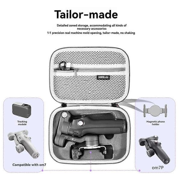 STARTRC Carrying Case for DJI Osmo OM 7 and OM 7P, Portable Protective Bag with Accessory Compartment