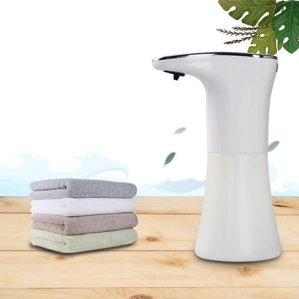350 ml Automatic Soap Dispenser USB Charging Touchless Hand Sanitizer Shampoo Container with Smart Infrared Sensor for Bathroom Kitchen Toilet