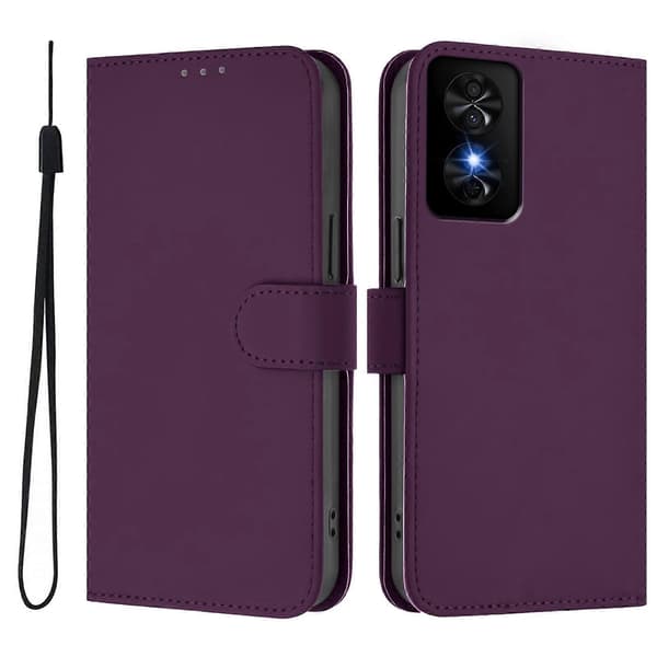 Ensfarvet PU-etui til TCL 50 SE (Violet)