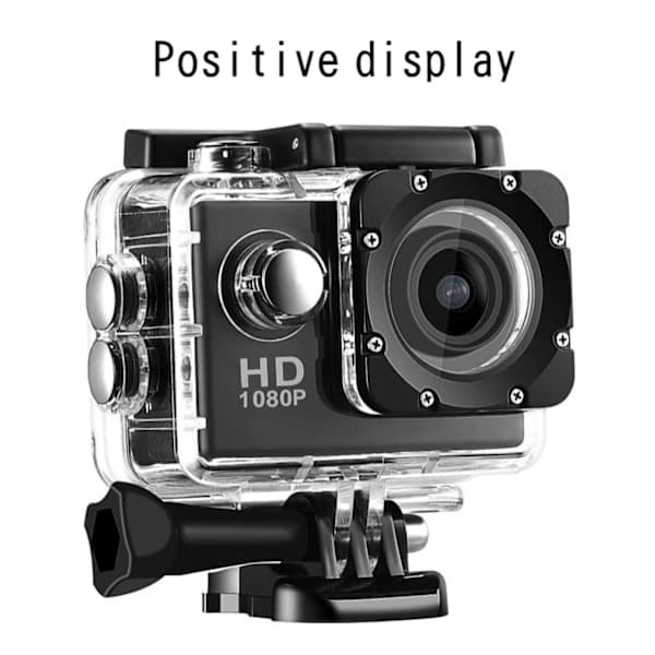 Action Camera 4K 1080P 12MP EIS Sports Action Camera PC Webcam 30m/98ft Waterproof Underwater DV Camcorder with Accessory Kit-XF4-[CO]