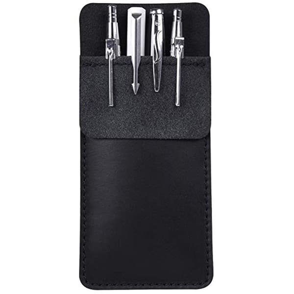 2-pack Leather Case for Protecting Pens, Pencils, Shirts, Lab Coats, Pants - Multi-function Pockets for Pens, Stylus, Pencils