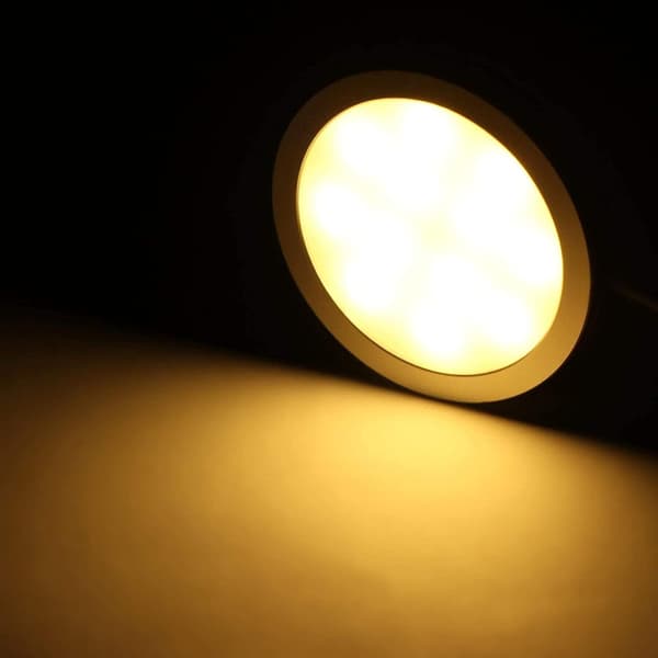 6 stk. Indbyggede LED-spots 12V 3W Forsænkede loftspots til autocamper campingvogn båd varm hvid