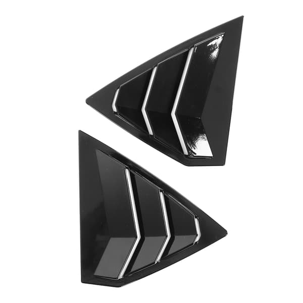 2 stk. glanssvart bakre sidevindusjalusi luftventil scoop skyggedeksel erstatning for Buick Regal 2017–2021