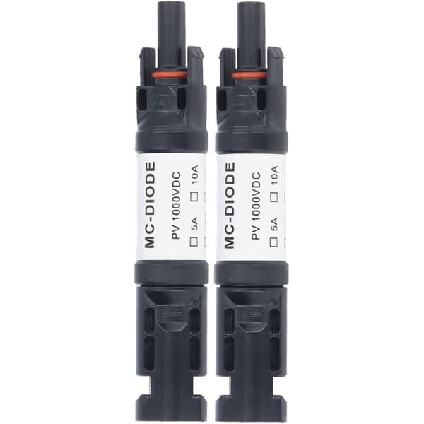 2-pack 1000V Solar Connector, IP68 Waterproof MCD Solar Fuse Connector, Anti-Reverse Fuse Holder for 30A Solar Panel Connection