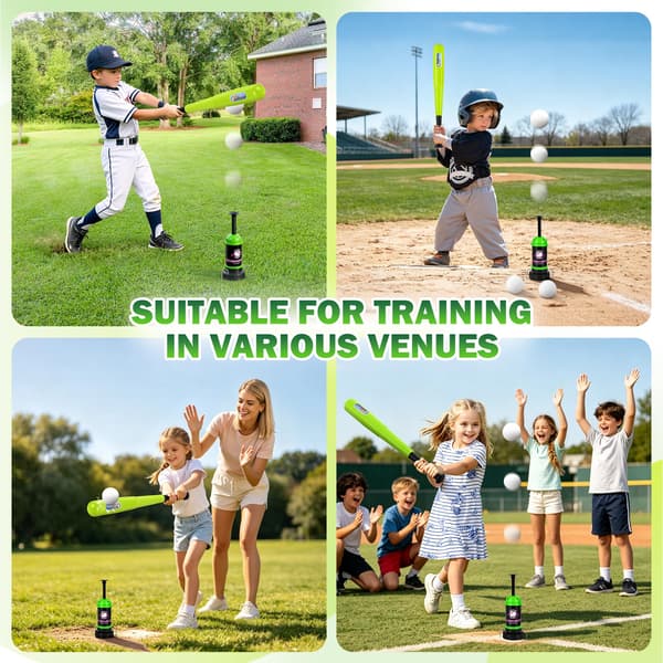 Baseballharjoitus-Tee Ball Popper, Pop Up Baseball-valmentaja & Tee Ball -setti