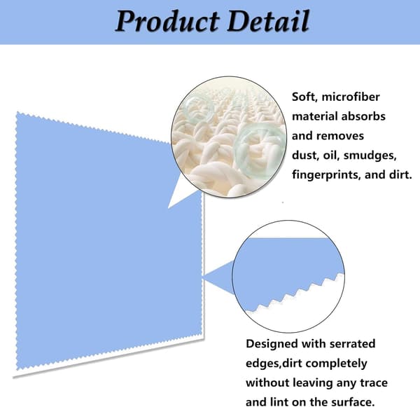 ##/pieces glass cleaning cloth - light blue, 15 x 18 cm, microfiber##/