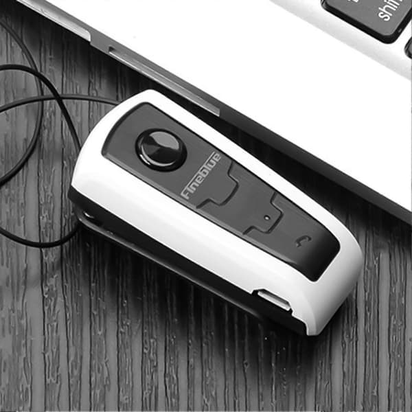 1 st Fineblue F910 Trådlös Hörlur Mini Vibrationspåminnelse ABS Bluetooth 4.0 Infällbart Praktiskt Headset för Löpning Grå Grey