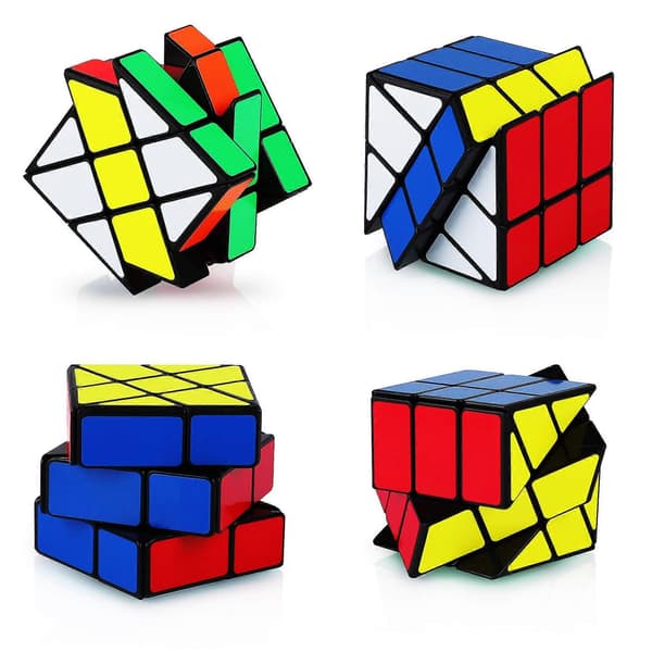 Magic Cube Fenghuolun 3x3, Speed Puzzle Cube Smooth Sticker 3D Puzzle Cube Brain Teaser Educational Toy for Kids Boy