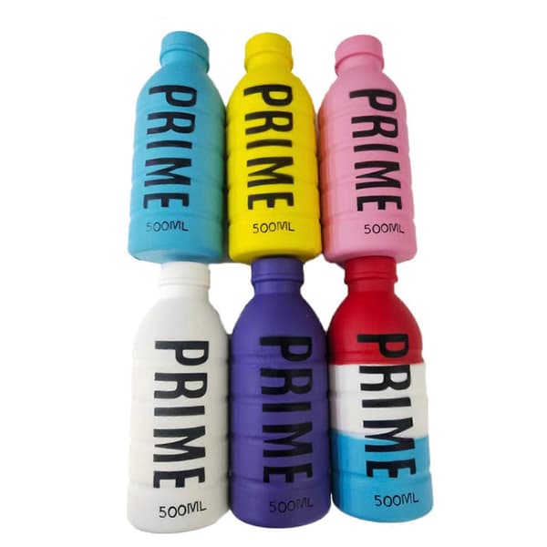 Prime Bottle Blød Squishy Legetøj - Klembar Stressaflastende Legetøj til Børn & Voksne Blå Blue