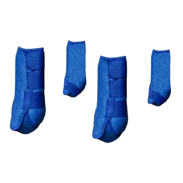 4x Hästbenskydd Set Hållbara benskydd för häst för ridträning blå S blue S
