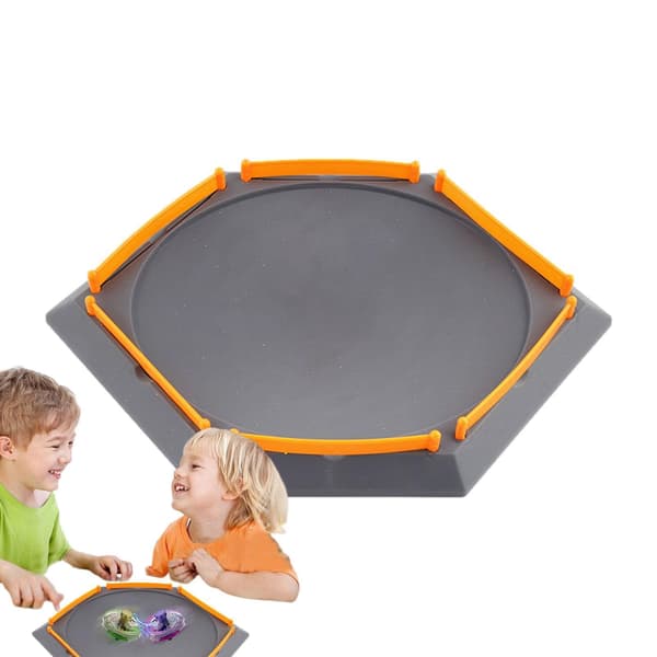 Burst Gyro Disk – ABS, Stadium för snurror, Battle Game Set | Perfekt för flexibla Bey-dueller, Hexagon Grå Hexagon Gray