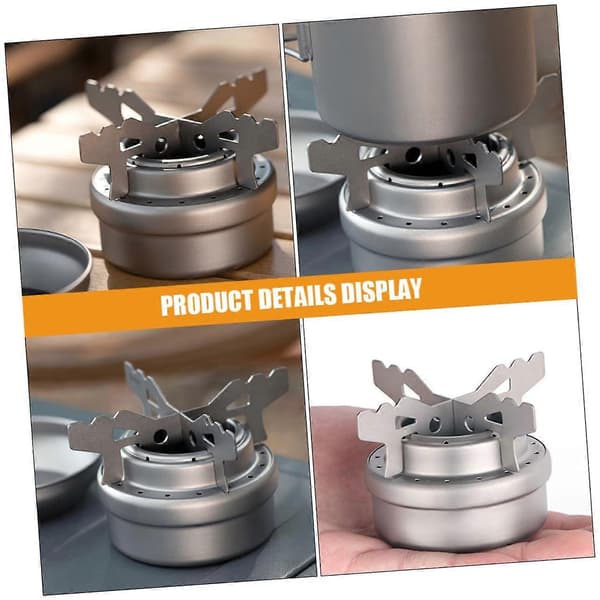 Titanium Camping Stand with Hollow Design for Visible Flame Control, Lightweight Outdoor Wok Stand