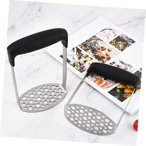 Stainless Steel Potato Masher with Ergonomic Handle for Vegetables, Beans, and Smooth Mashed Potatoes