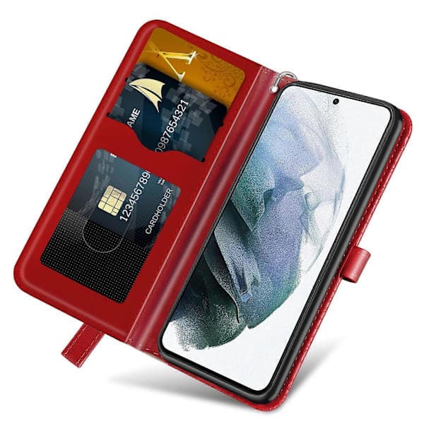 (Ny) Til Samsung Galaxy S23 5G Livets Træ Præget Mønster Læder Telefoncover