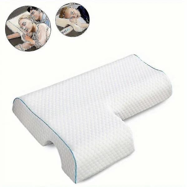1 st välvd gos kudde med långsam återhämtning memory foam för par - anti-tryck handkudde för vänster arm