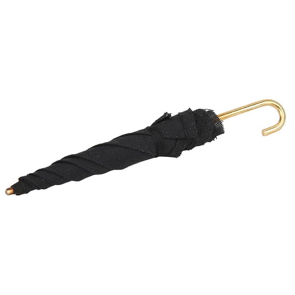1:12 skala miniature sort stofparaply - 2 stk DIY dukkehusdekorationstilbehør