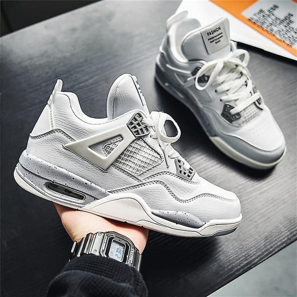 Sneakers, Åndbare løbesko til mænd, Modesportssko til kvinder 02, Hvidgrå, Størrelse 42 WhiteGray 42 WhiteGray 42