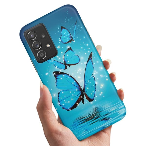 Samsung Galaxy A53 5G - Fodral/Mobilskal Glitterfjärilar Multicolor multifärg Multicolor multif\u00e4rg