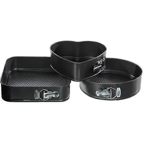 Baking pans in different shapes - 3 springforms Black