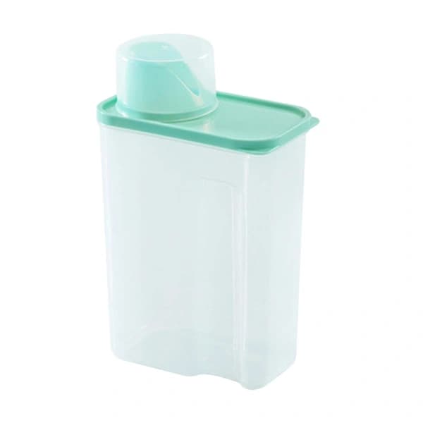 Laundry Powder Container Transparent Laundry Powder Storage Box For Wardrobe [DM] 3L Green