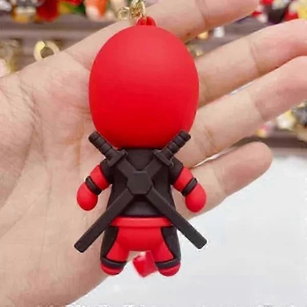 Marvel Deadpool 3D-avaimenperä riipus avaimenperä laukku onnenamuletti auto/talon avaimet lapset aikuiset fanit lahja