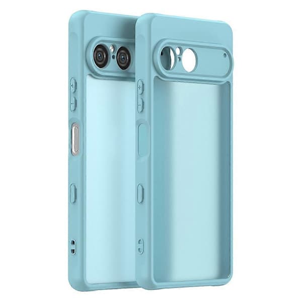 Compatible Case for Sony Xperia 10 VII, Drop-Proof with Air Cushions, Frosted Transparent PC + TPU Back (Light Green)