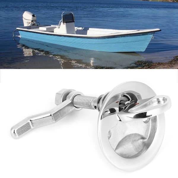 316 Stainless Steel Hatch Flush Pull Latch with Back Plate Marine Boat Hardware Accessory