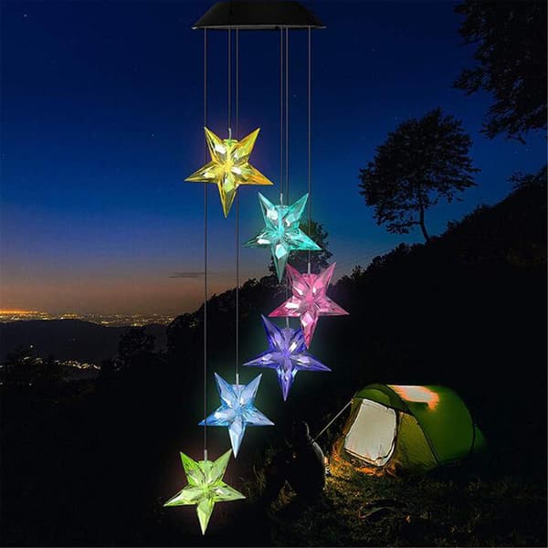 Solar Wind Chimes Farveskiftende Wind Chime Vandtæt hængende