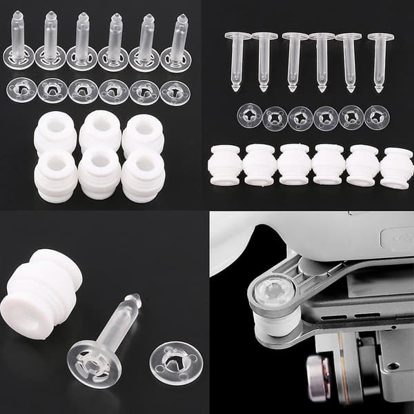 Dempende gummikuler Anti-fall Anti-vibrasjon Pin Kit for DJI Phantom 3 Pro 2 Vision Gimbal