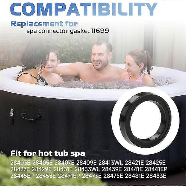 4 stk 11699 Poolpumpe Reservedele til Intex Pure Spa Boblebad Dele O-ring Gummiskive