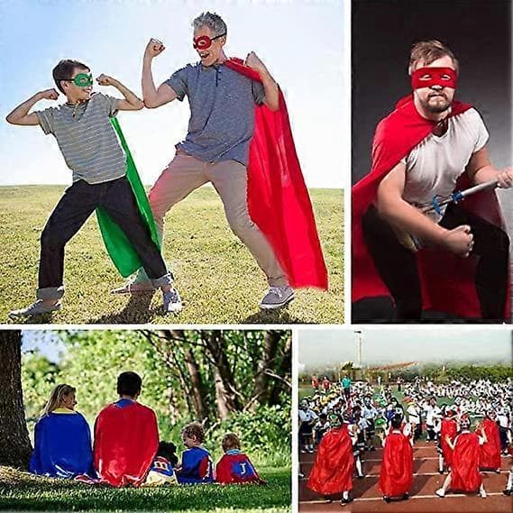 Superheltekapper og masker til voksne - Halloweenkostumer Voksenkappe Superheltefestkapper