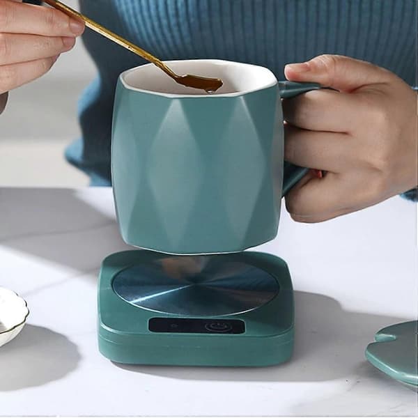 Coffee Mug Warmer with Adjustable Temperature Control, Large Heating Plate for Desk Tea, Milk, Chocolate
